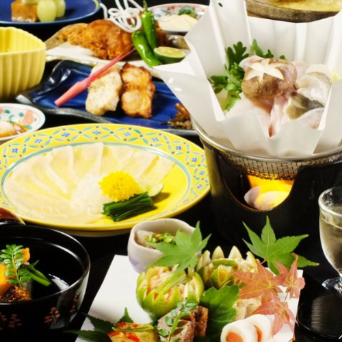 [Kaiseki cuisine] Blowfish kaiseki (October to March)