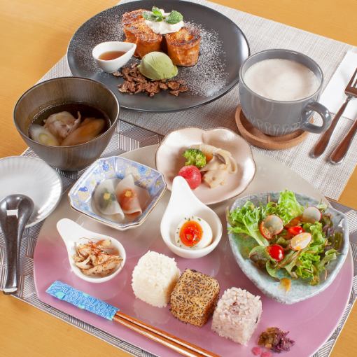 Bコース：【ワンプレート＋カフェ】ゆっくり・のんびり☆箱型おむすびプレート＋カフェ☆