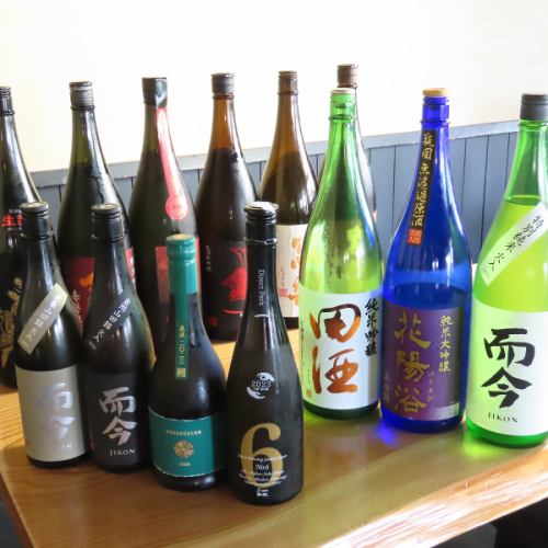 We offer carefully selected sake