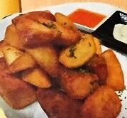 Randomly chopped french fries