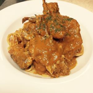 Blue crab tomato cream pasta