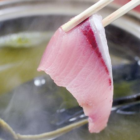 [生魚片的新鮮黃尾魚]黑瀨黃尾魚的Sha鍋