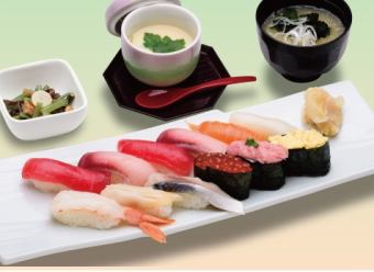 <Lunch> 4 sushi dishes 1,628 yen