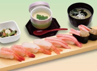 <Lunch> 4 shrimp and crab dishes 1,738 yen