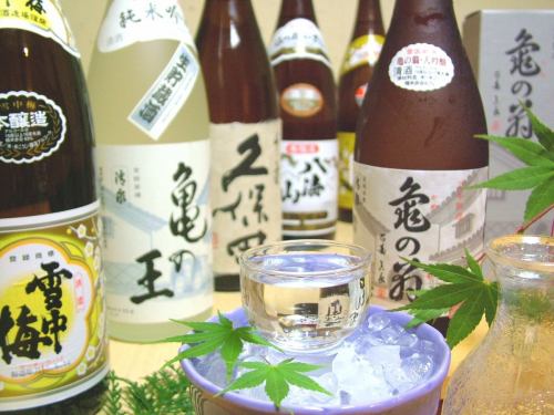 Various famous sake