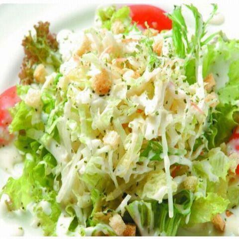 【まずはこれ！！】シーザーサラダ（温玉のせ）