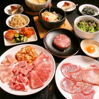 [Ladies only course] All-you-can-eat course including Wagyu beef/Beef tongue/Cold noodles/Bibimbap/Cheesecake 3500 yen
