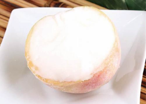 Half white peach