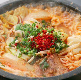 Korean spicy ramen with plenty of vegetables