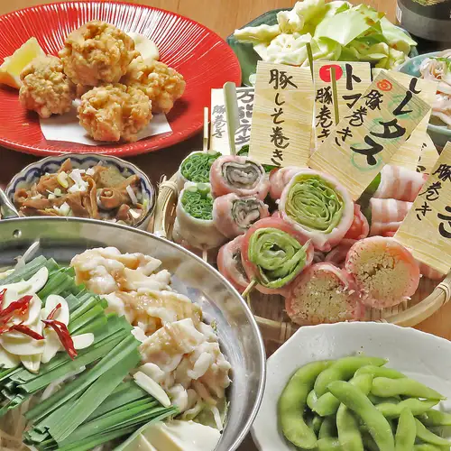 Visually appealing vegetable rolls & motsunabe (offal hot pot) party