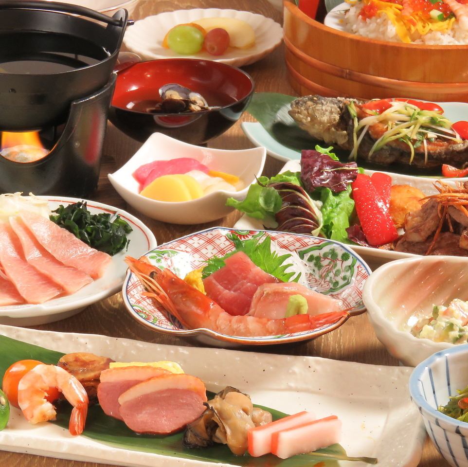 2時間飲み放題付き料理7品4500円～！ご宴会は最大50名までOK！