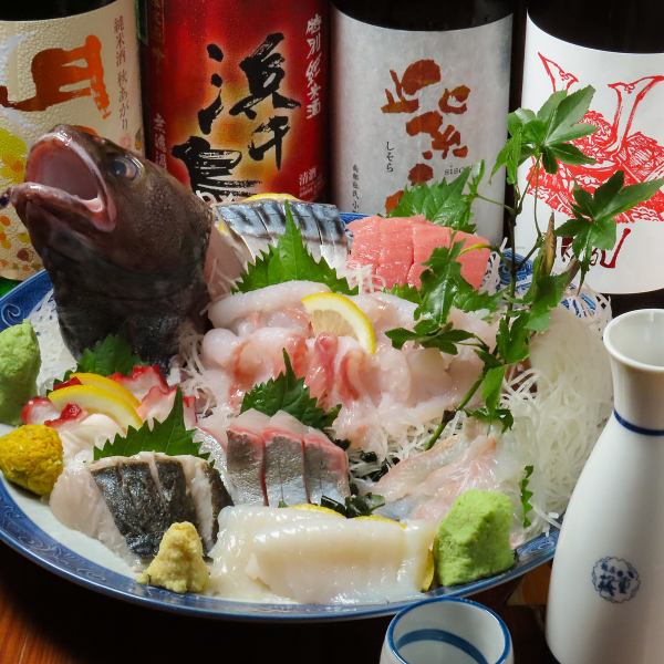 じょ居に来たら三陸鮮魚の刺盛りはマスト！お刺身4種盛合せは1,780円！