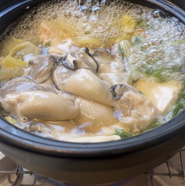 牡蠣鍋セット+飲み放題付き