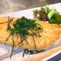 鉄板で焼く玉子ごはん