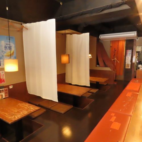 掘りごたつ座敷席は最大20名様までご利用いただけます。