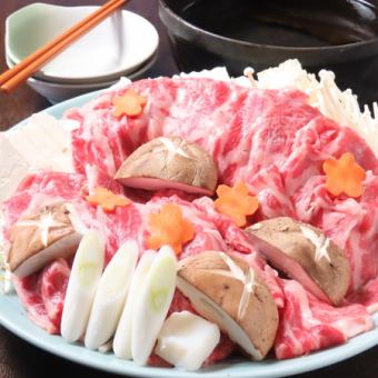 [含180分鐘無限暢飲]火鍋套餐5選（壽喜燒或涮鍋）6,000日圓