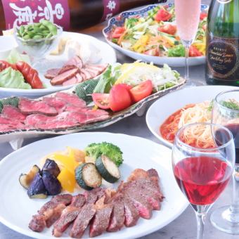 【180분 음료 무제한 & 디저트 포함】 고기 발 여자 회 플랜 7품 5500엔