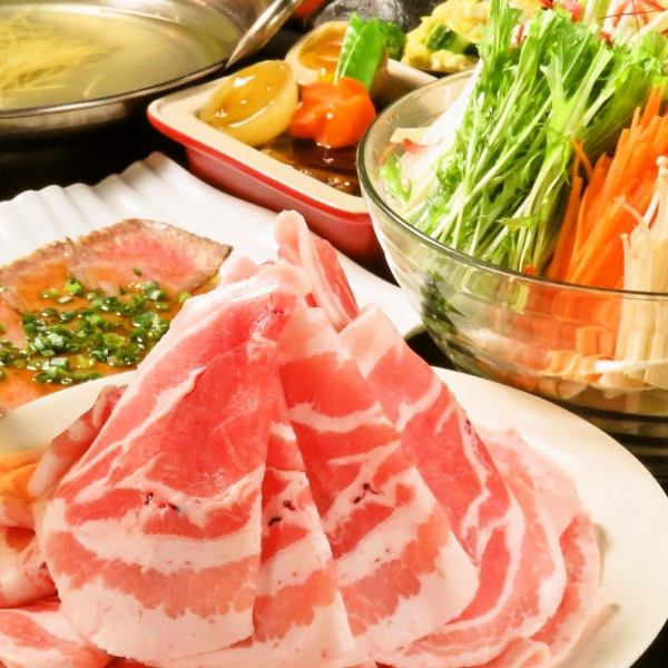 [Limited time only] All-you-can-eat and drink carefully selected luxury meat dipping shabu 100 minutes 5,500 yen
