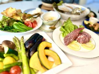 Plan２　全６品　足柄牛と土鍋ご飯　お手軽BBQプラン