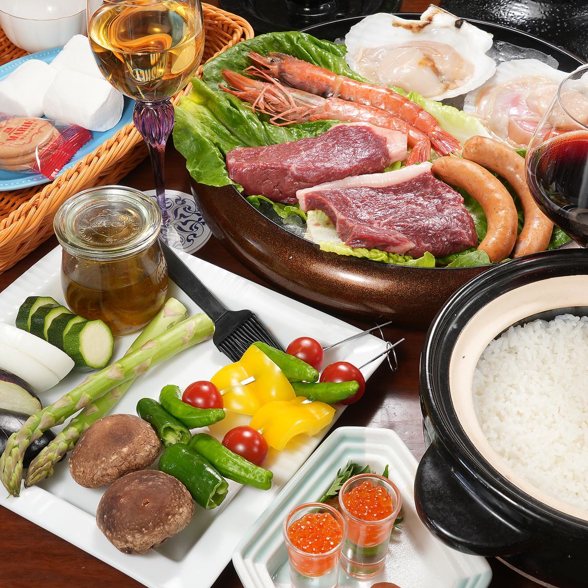 【完全貸切】自分で焼くかシェフが焼くか選べる！足柄牛で楽しむ新型BBQレストラン
