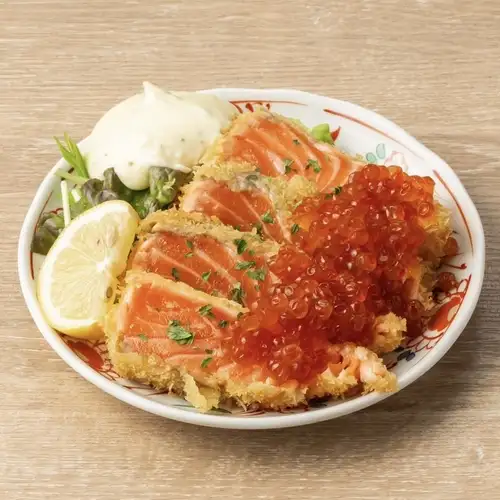 Parent and child salmon rare cutlet