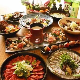 2小时无限畅饮的「Wakaran豪华套餐」包含8道菜6,500日元～6,000日元（含税）！
