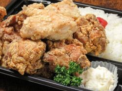 [35] Mega fried chicken bento (2 types: standard thigh and salted breast)