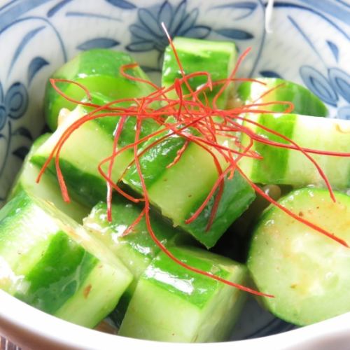 Cucumber with plum sauce