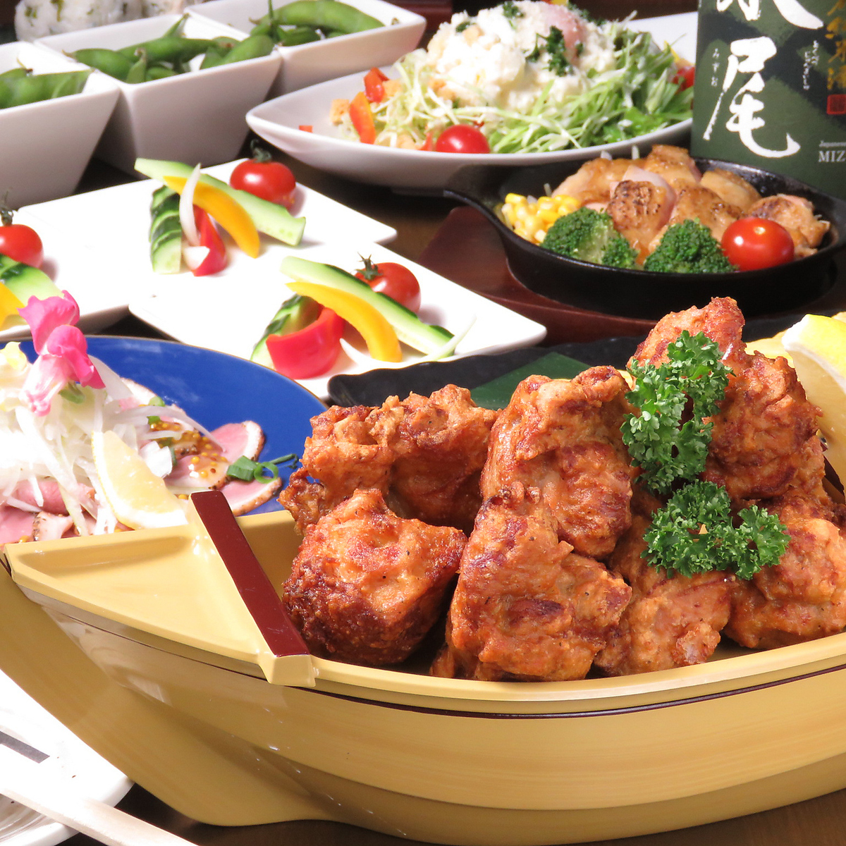 宴会がお得☆2h飲み放題コースは4500円~最大38名までご利用OK!