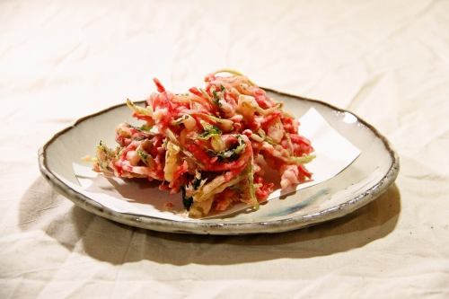 紅しょうがのかきあげ