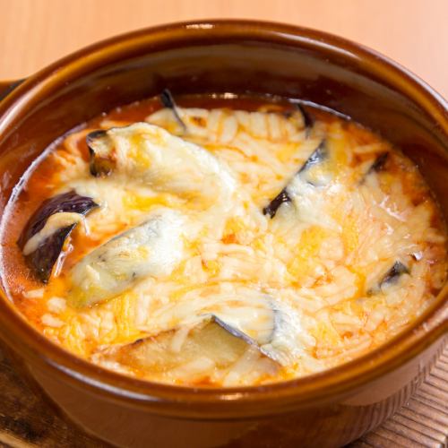 茄子とトマトのもちチーズ焼き