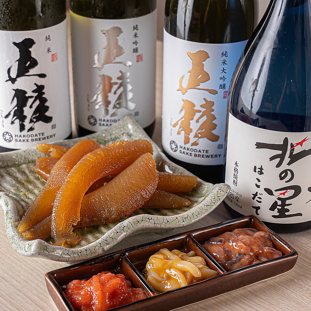 Enjoy exquisite seafood directly delivered from Hakodate! It's chewy and greasy!