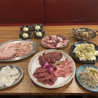 【5500円 焼肉コース】4名様から＜90分飲み放題付き！＞