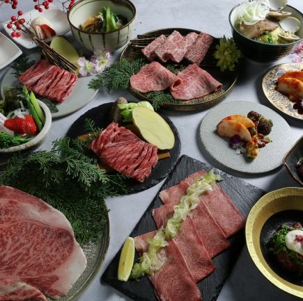 [Premium Seasonal Aroma Course] 10 dishes including seasonal vegetables and specially selected Omi beef loin. 10,000 yen (tax included)