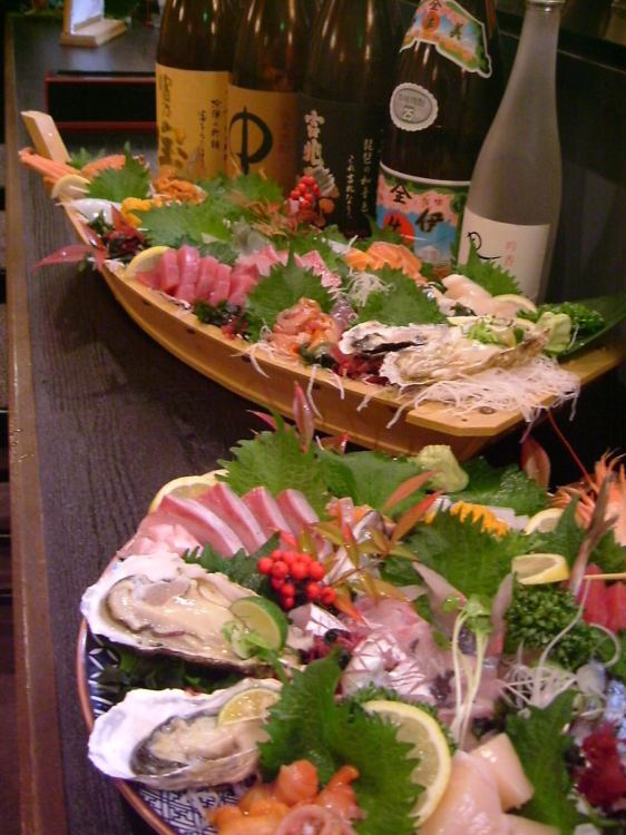 500円引!! ドデカ船盛150分食放&飲放コース5500円(込6050円) → 5000円 