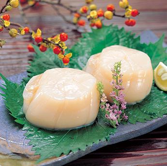 Super sweet! Hokkaido scallop sashimi / premium overnight dried seared squid