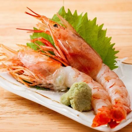 Plump red shrimp sashimi (2 pieces)