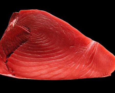 Marinated tuna yukke / raw tuna with grated yam / Tsukimi negitoro yukke / premium tuna sashimi (red meat)