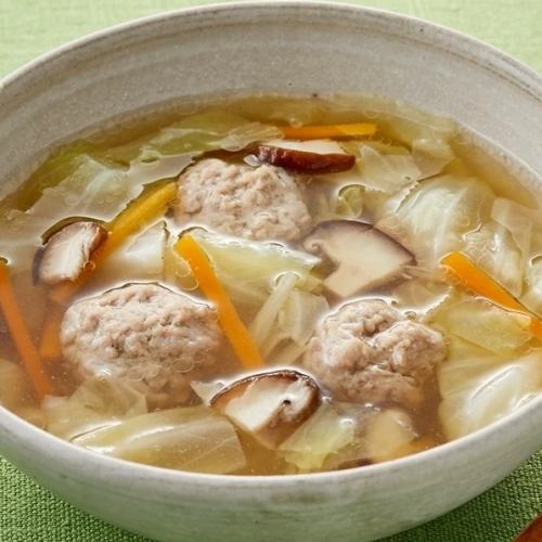 Authentic meatball soup