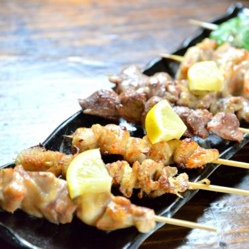 More than 20 kinds of various skewers at all times