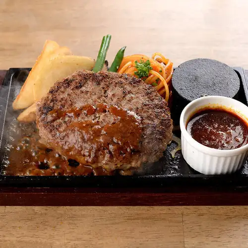 The juicy, flavorful hamburger made with domestic beef is the best.