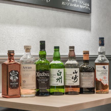 【自分好みのウイスキー見つけてみませんか？】お得なセットコース　土日祝限定14時～17時限定