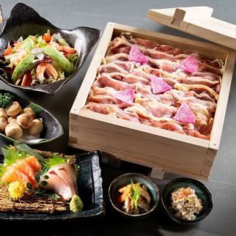 <霞の「麗」コース>2時間飲み放題付でお刺身5種盛りやうなぎの蒲焼、和牛のせいろ蒸し等全11品