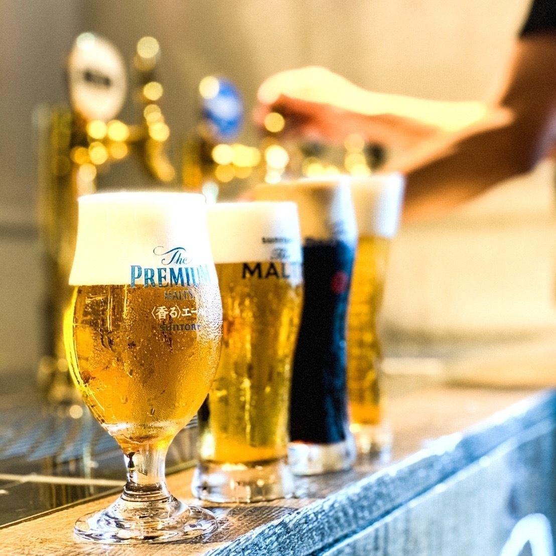 専用ビアサーバーで美味しく楽しく昼飲み満喫♪