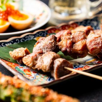 【2.5H飲み放題付き】お刺身3種/もつ焼き2種/豚キムチちゃんこ鍋<全9品>4,500円