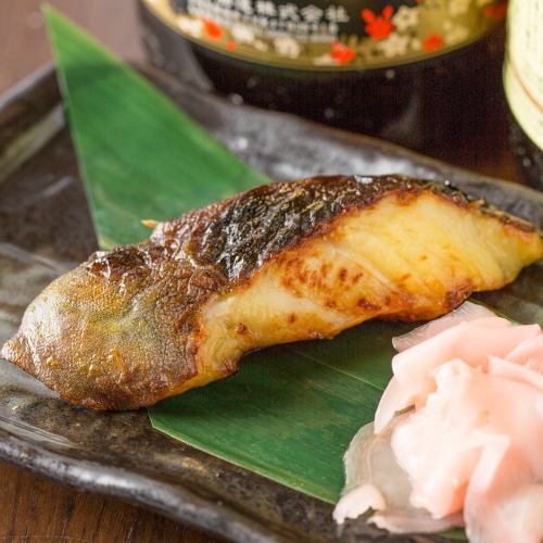 Grilled silver cod in miso sauce