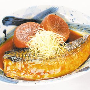 Miso stewed mackerel