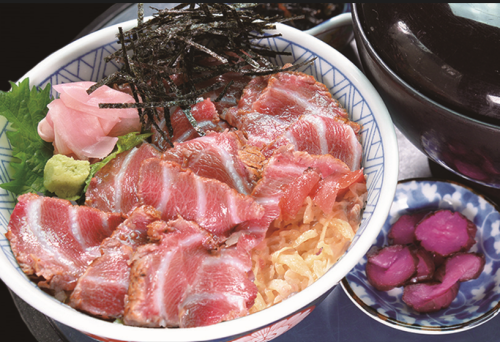 Bluefin tuna tempura and tuna rice bowl