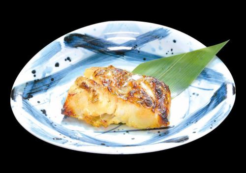 Grilled silver flounder with miso and saikyo sauce