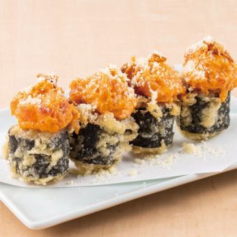 クリームチーズの揚げ細巻き 旨辛ねぎまぐろ